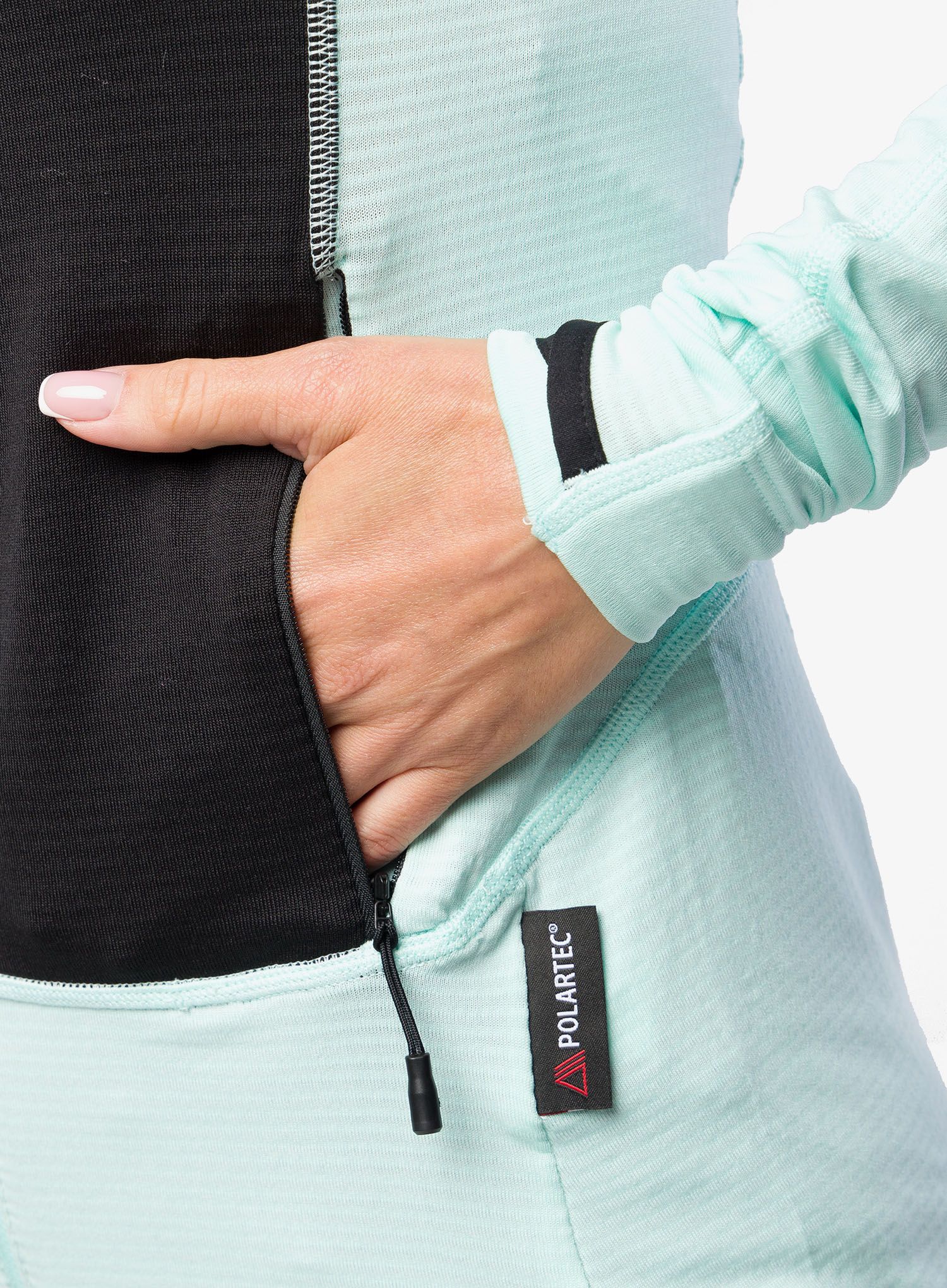 Дамски суичър с цип The North Face Bolt Polartec Jacket - teal/black