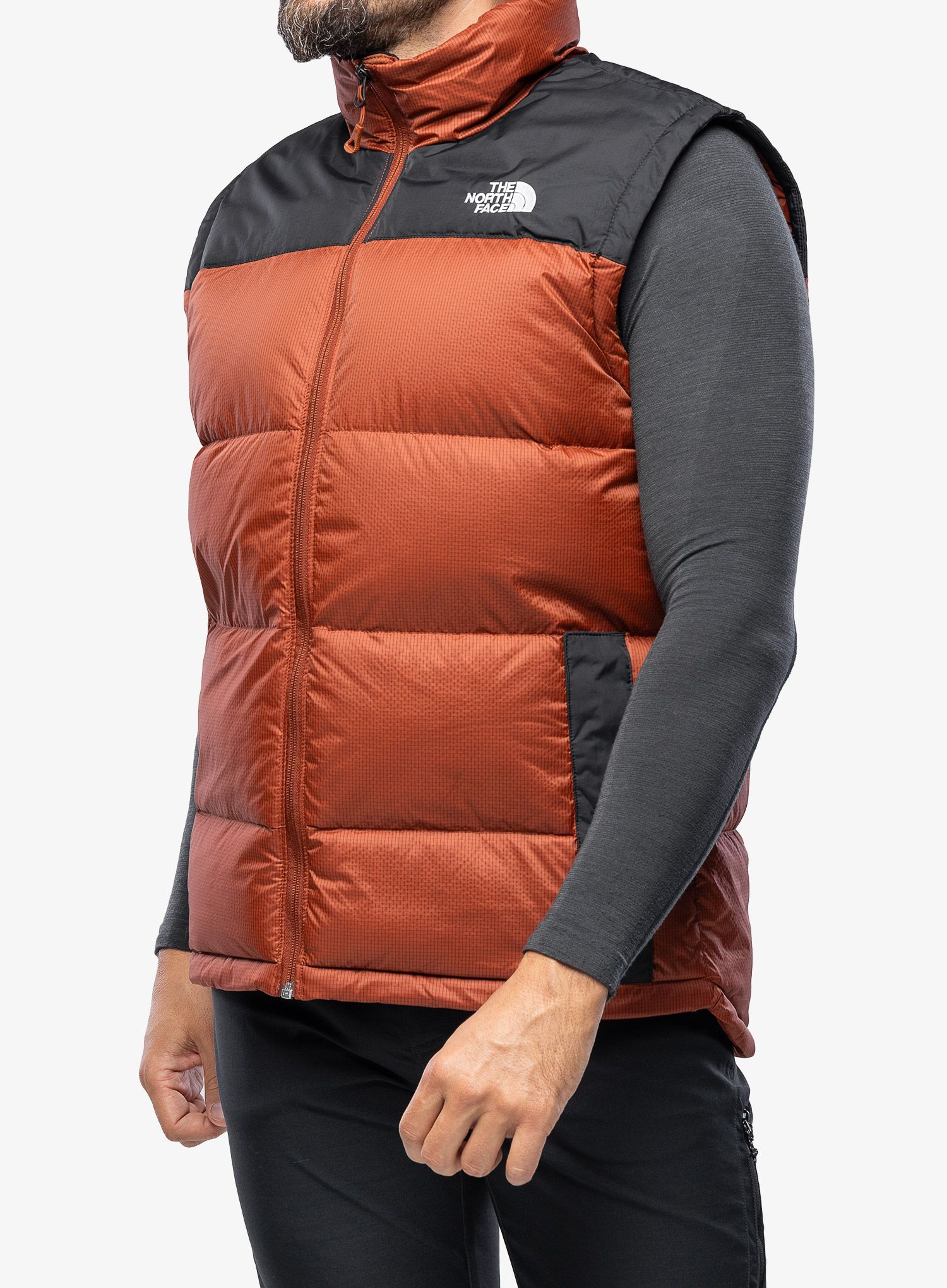 Елек с подплата The North Face Diablo Down Vest - brown/black