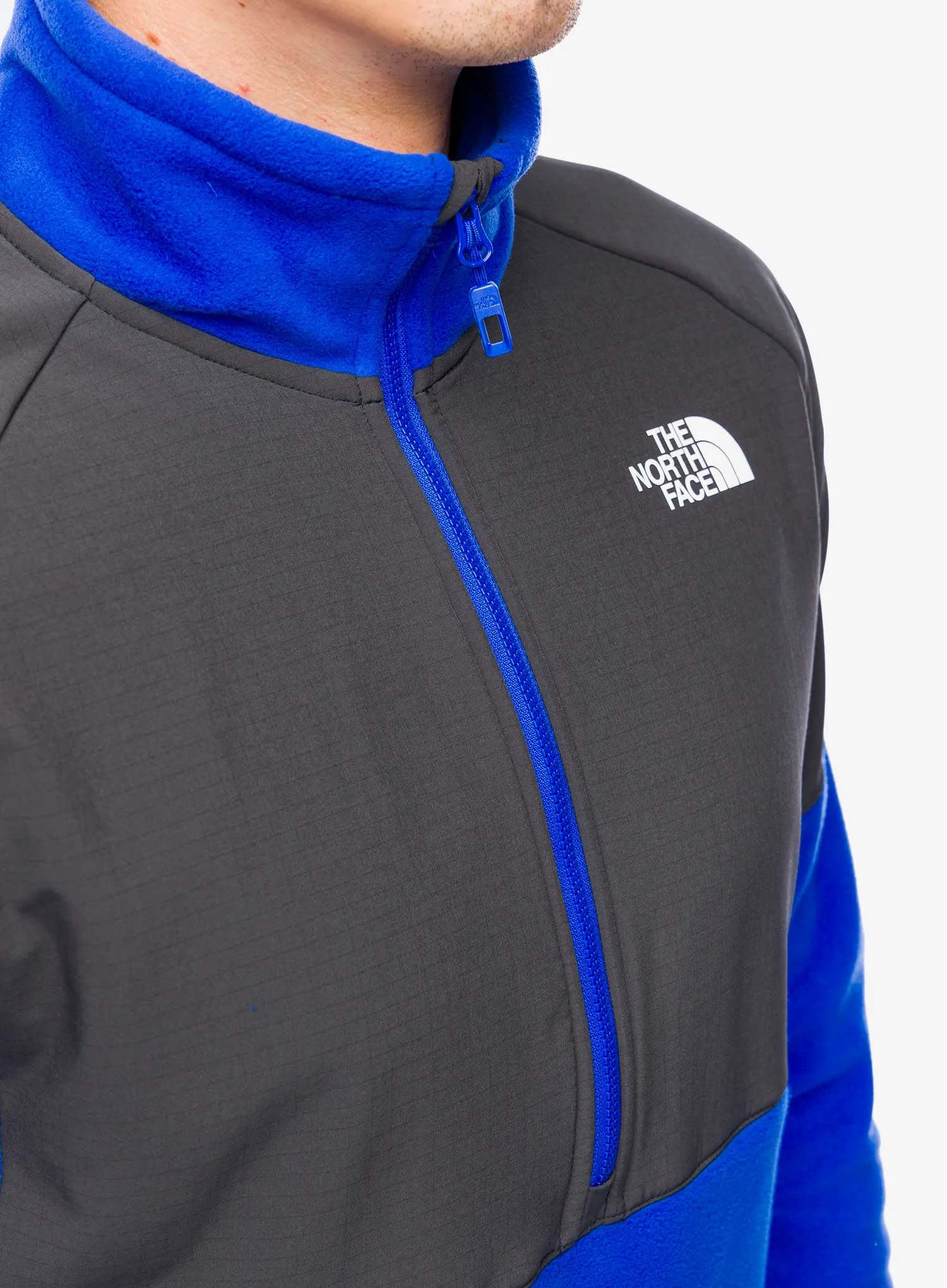 Суичър без качулка The North Face Glacier Heavyweight 1/2 Zip - tnf blue/asphalt grey