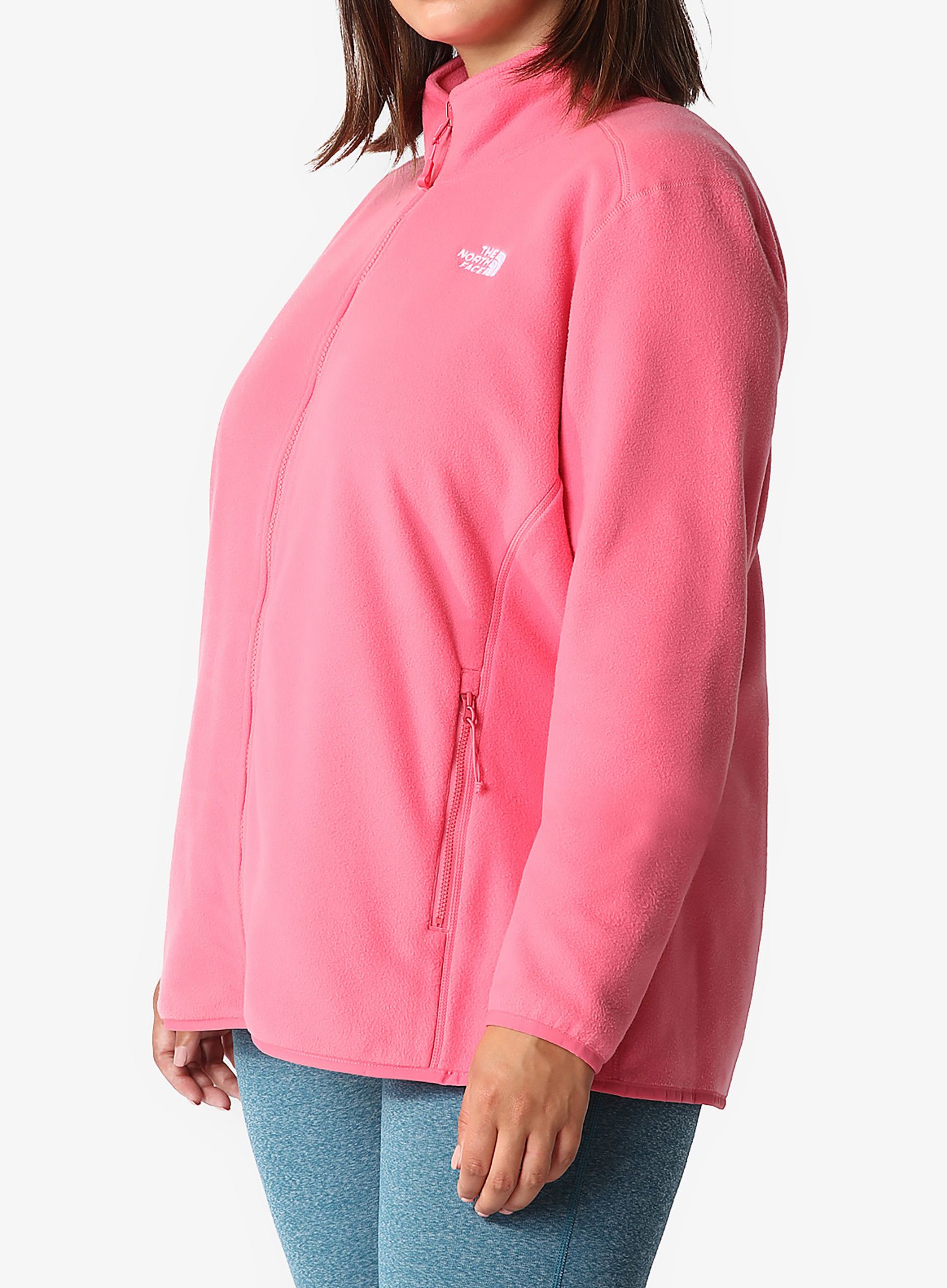 Дамски поларен суичър The North Face Plus 100 Glacier Full Zip - cosmo pink