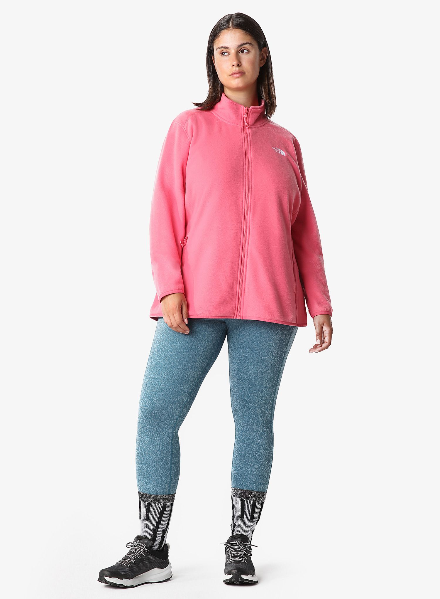Дамски поларен суичър The North Face Plus 100 Glacier Full Zip - cosmo pink