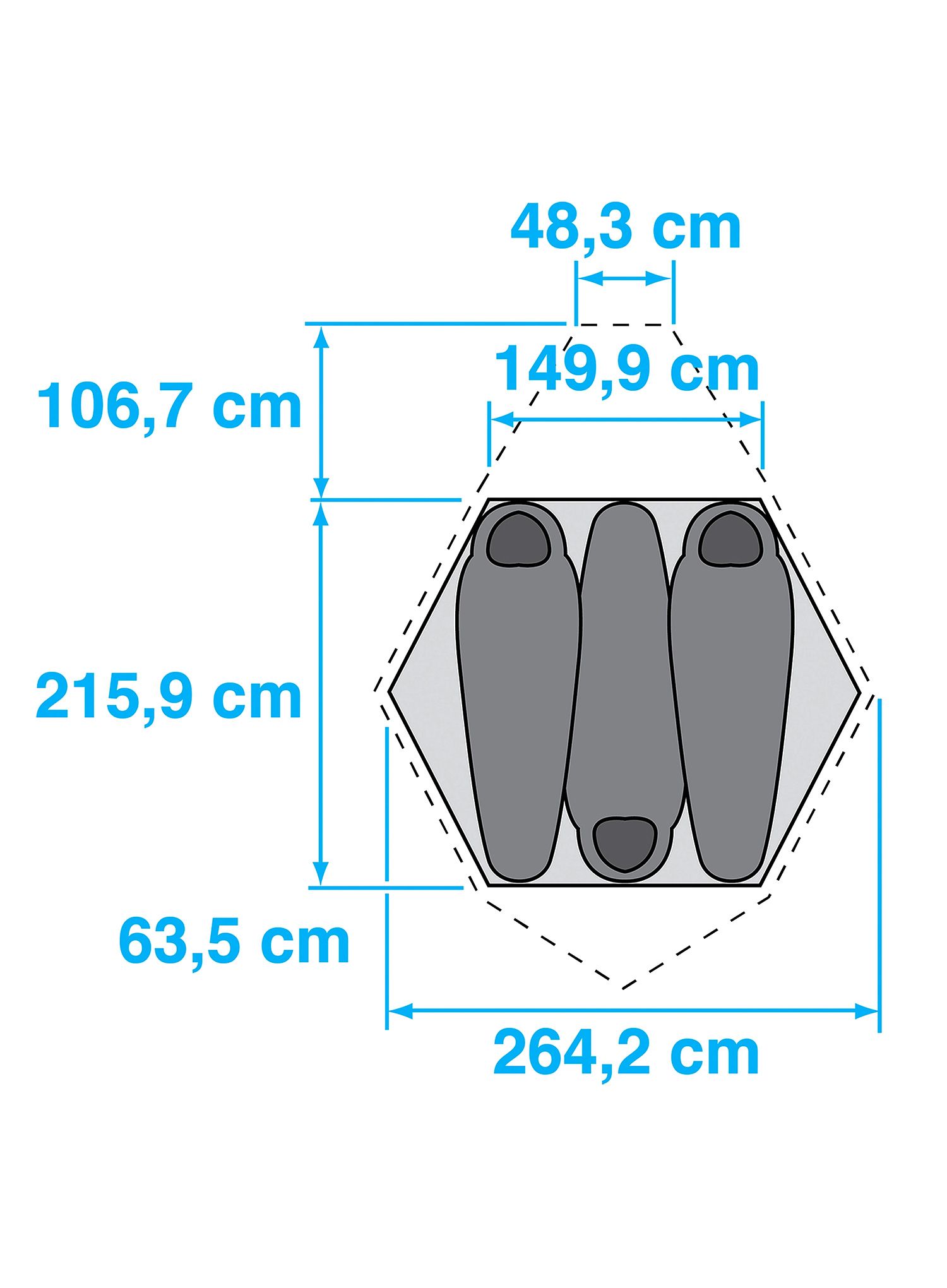 Триместна палатка The North Face VE 25 - summit gold/asphalt grey