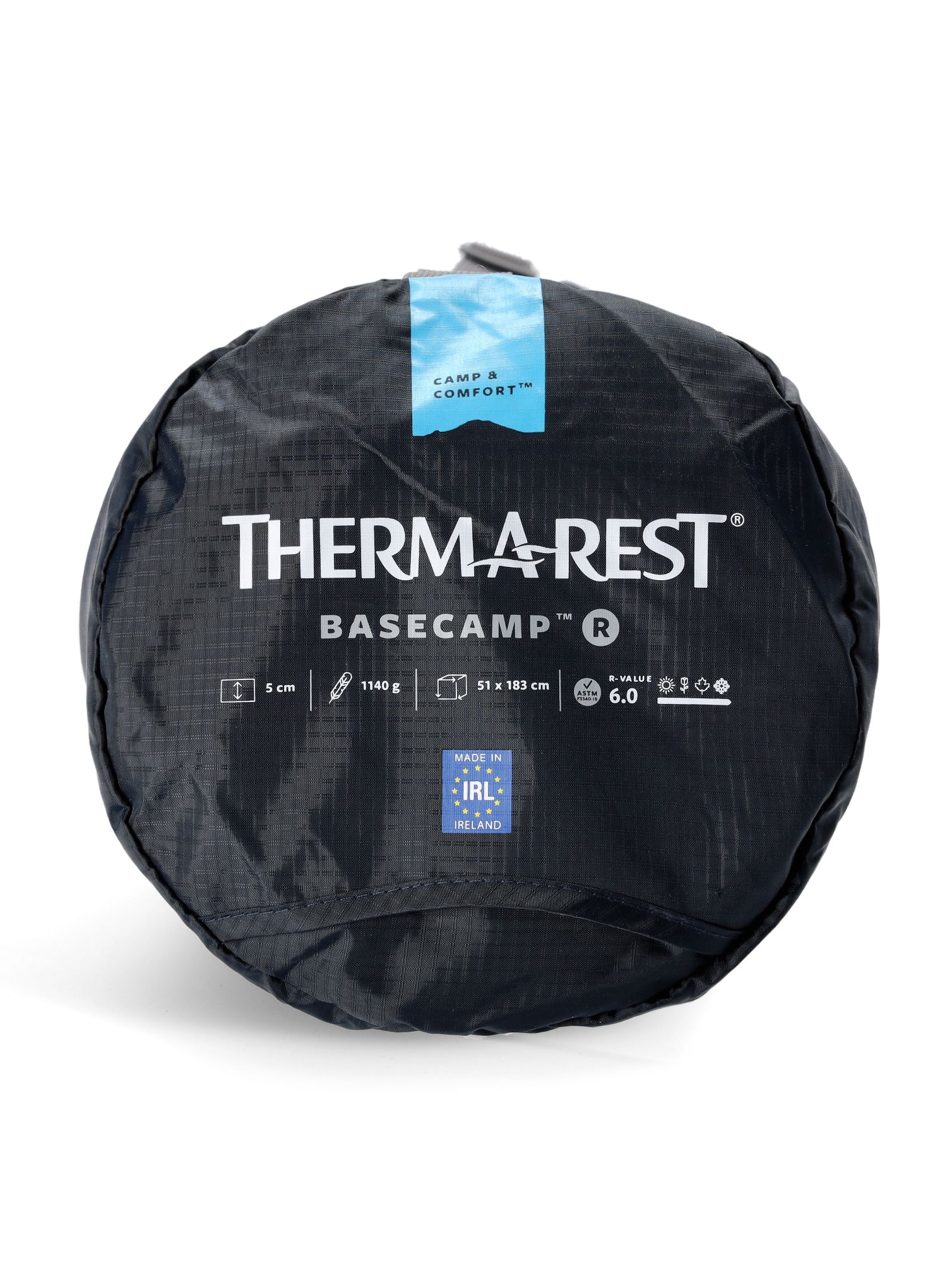 Самонадуваема постелка Therm a Rest Base Camp Regular - poseidon blue