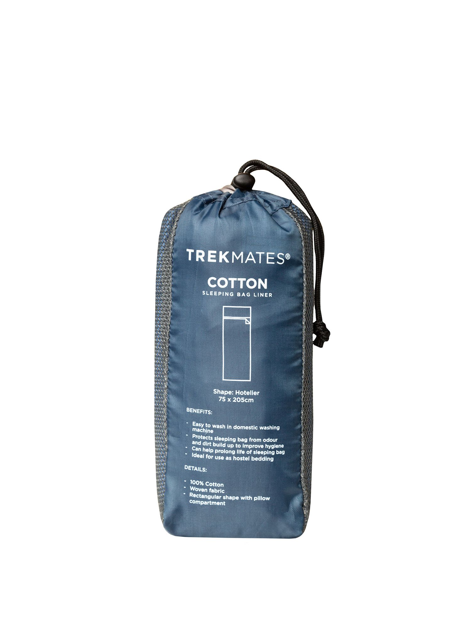 Чаршаф за спален чувал Trekmates Cotton Sleeping Bag Liner Hotelier - moonlight blue