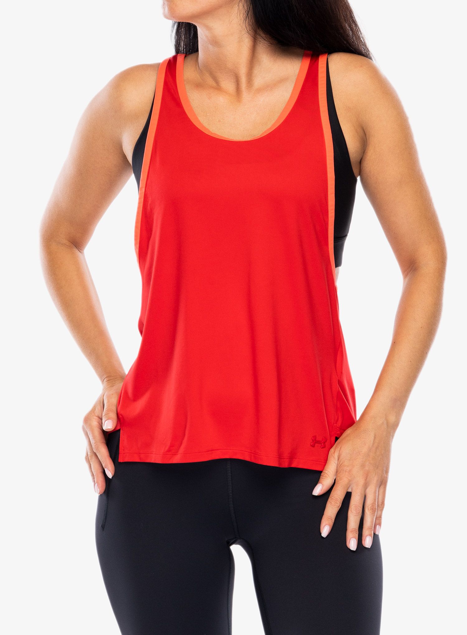 Дамско горнище Under Armour 2 in 1 Knockout Tank SP - red/black/red