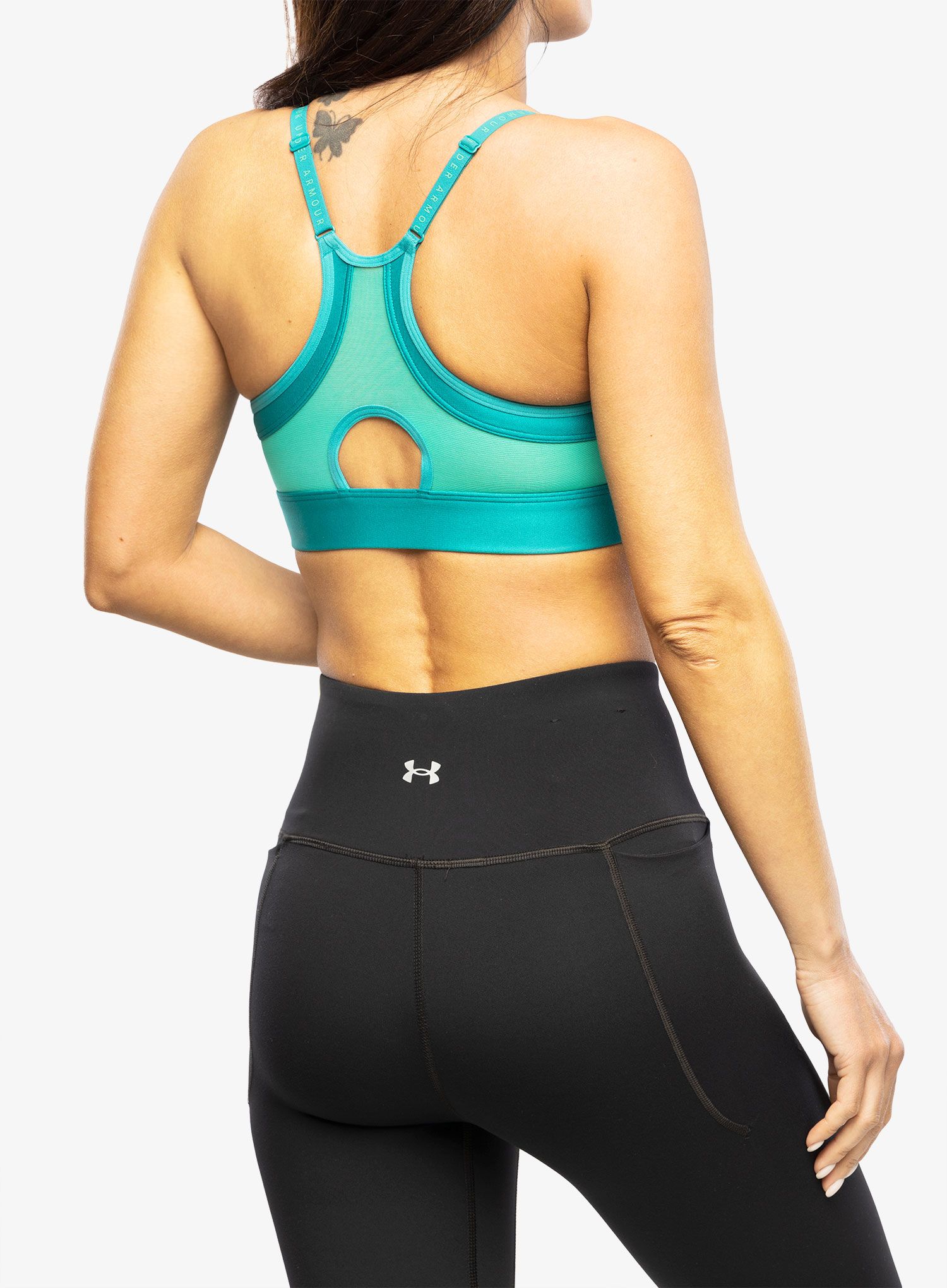 Спортно бюстие Under Armour Infinity Low Covered Sports Bra - coastal teal/birdie green