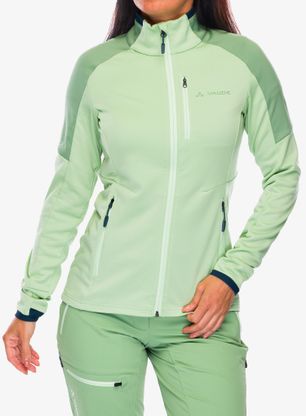 Дамски поларен суичър Vaude Elope Fleece Jacket II - aloe vera