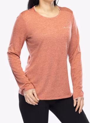 Дамски термоактивен суичър Vaude Essential LS T-Shirt - brick