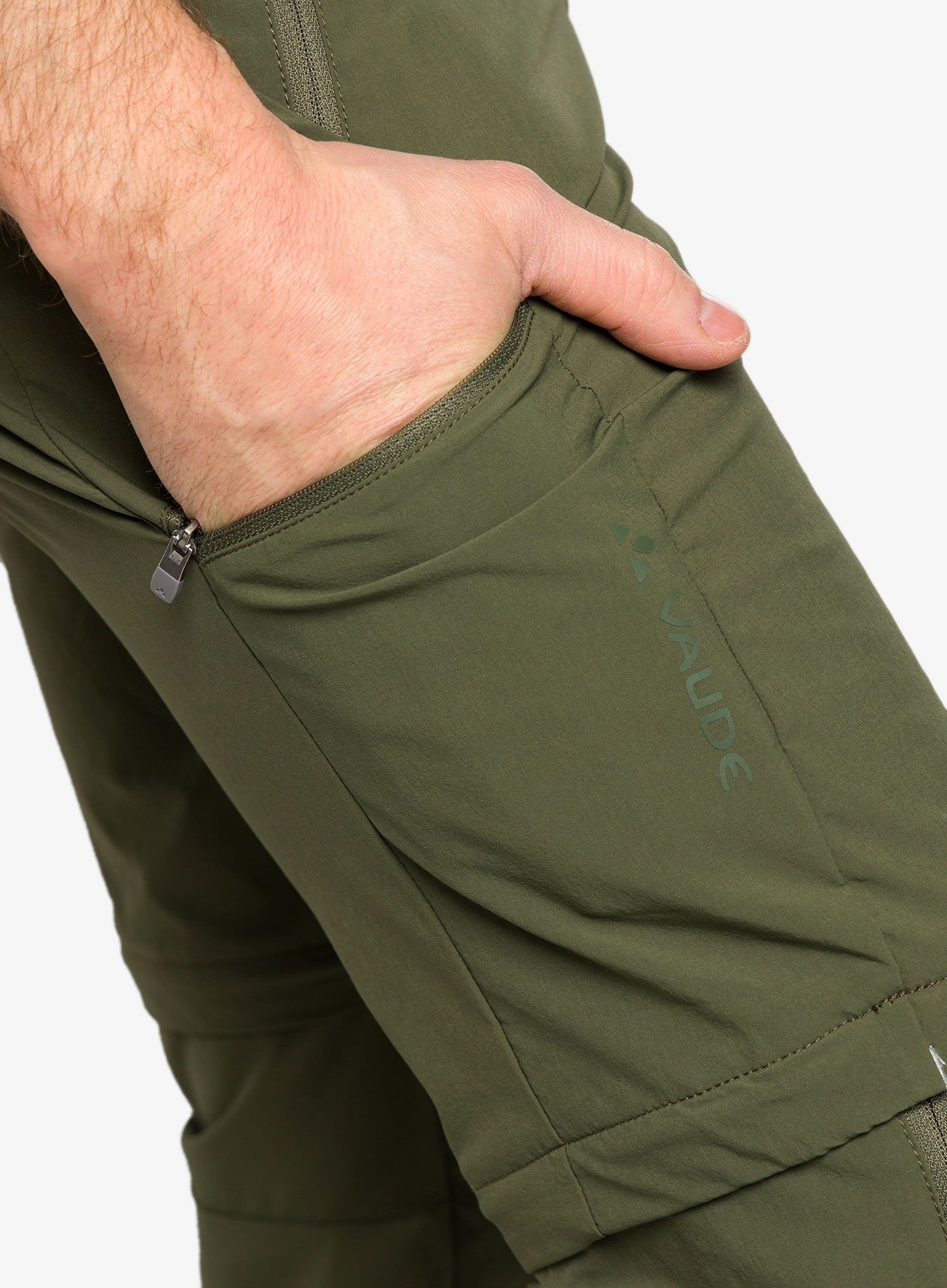 Панталони със свалящи се крачоли Vaude Farley Stretch T-Zip Pants III - khaki