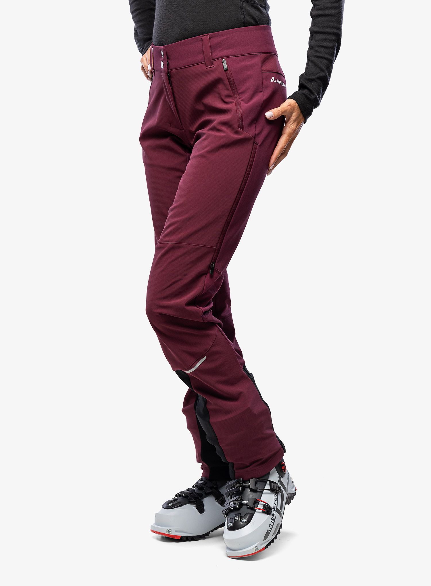 Дамски панталони cофтшел Vaude Larice Pants IV - cassis