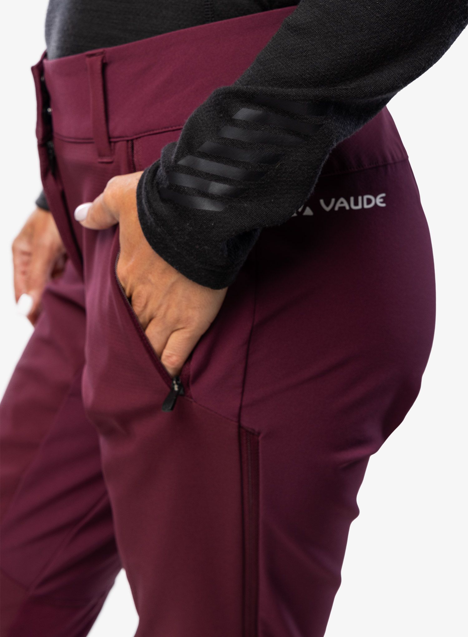 Дамски панталони cофтшел Vaude Larice Pants IV - cassis