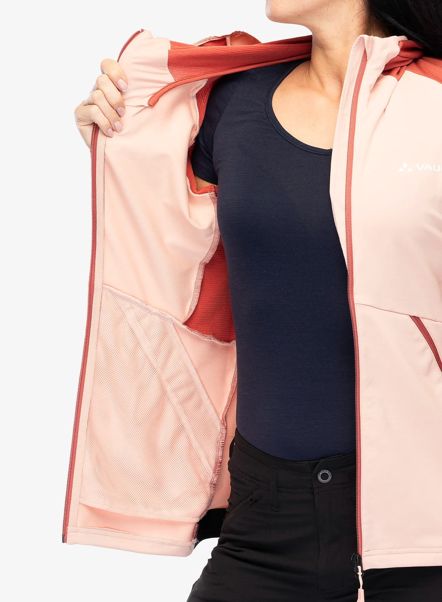 Дамски поларен суичър Vaude Scopi Fleece Jacket - soft rose