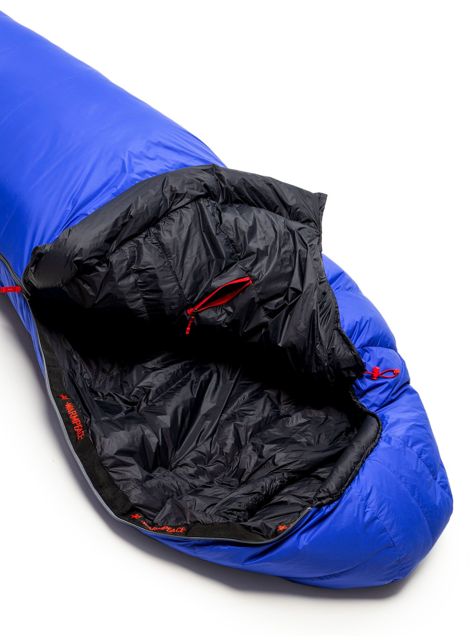 Пухен спален чувал Warmpeace Solitaire 500 (195 cm) - royal blue/black