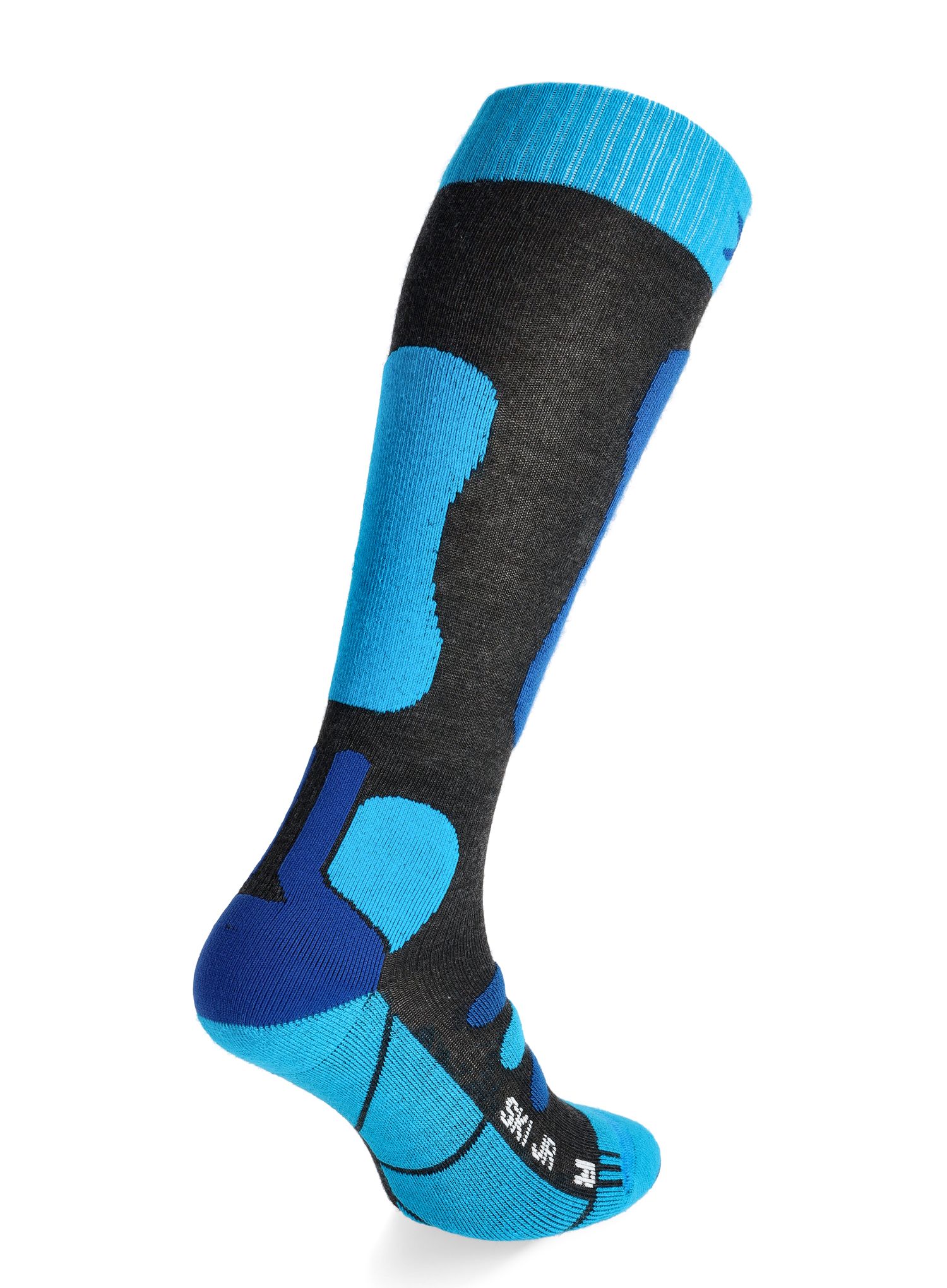 Скиорски чорапи X-Socks Ski JR 4.0 - anthracite melange/blue