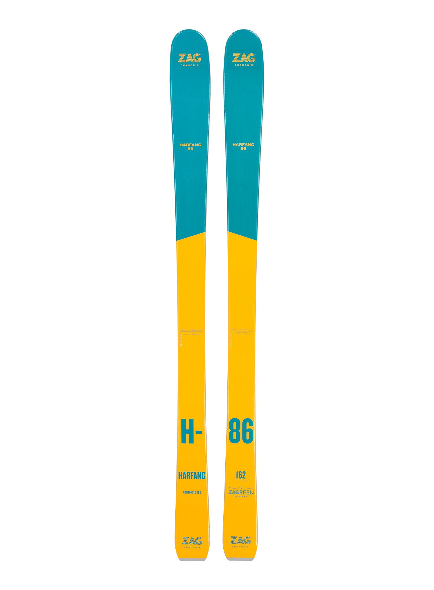 Дамски ски за ски туринг ZAG H-86 Lady - yellow/green