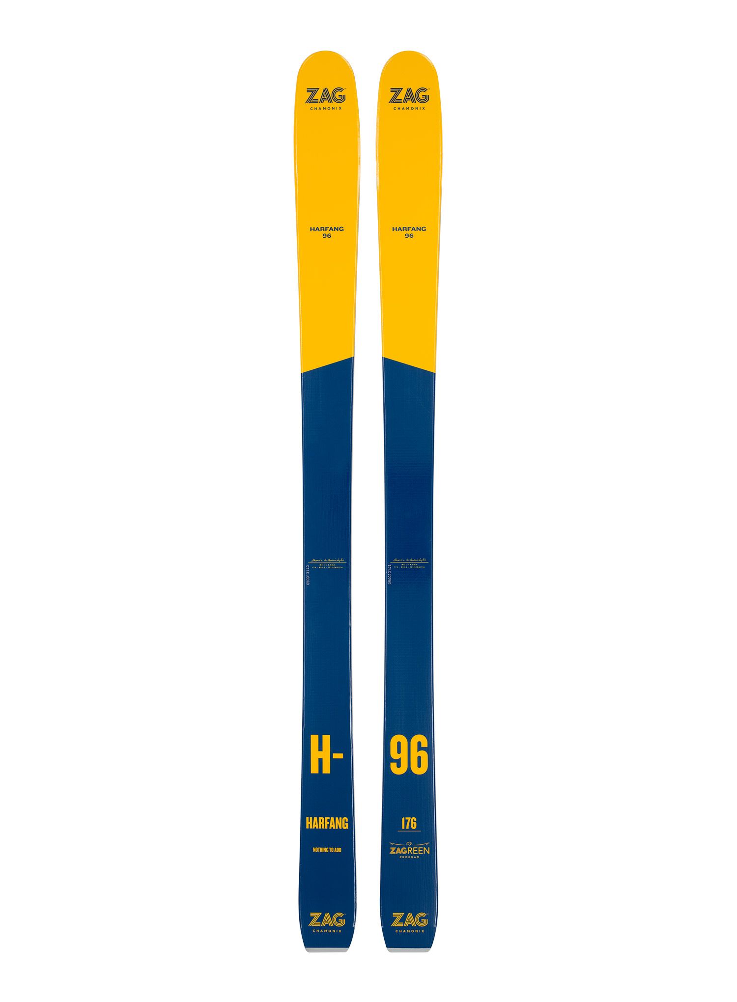 Ски за ски туринг ZAG H-96 - yellow/blue
