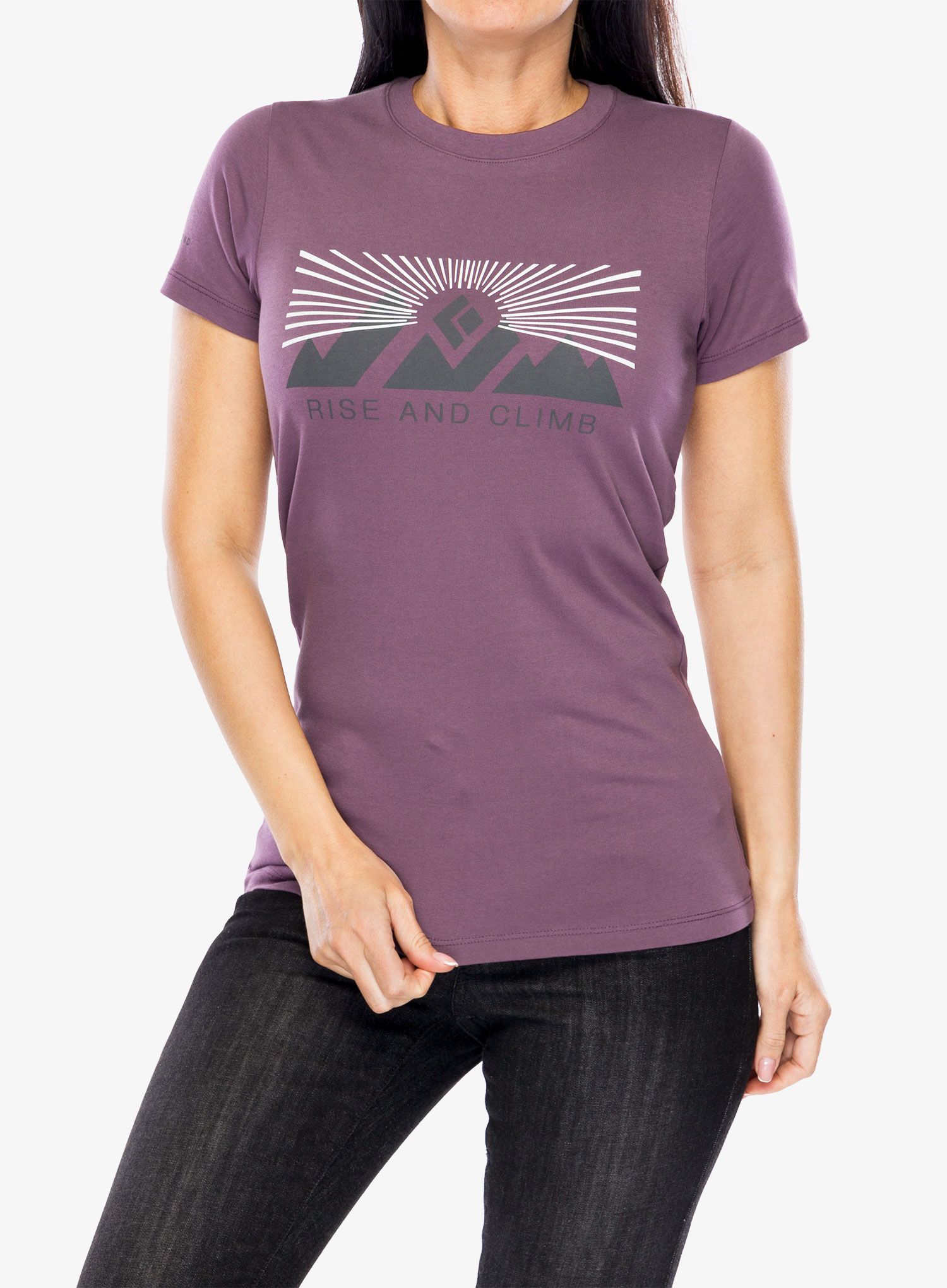 Дамска тениска Black Diamond Rise and Climb Tee - mulberry