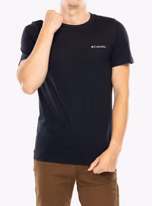 Тениска с щампа Columbia Rapid Ridge Back Graphic Tee II - black/button badge