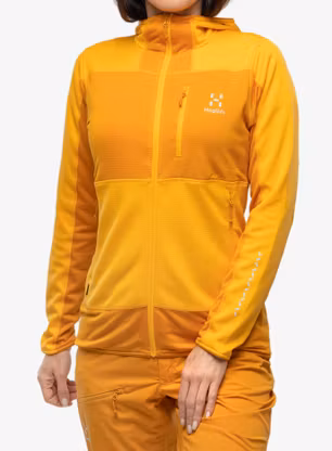 Дамски суичър с цип Haglofs L.I.M Mid Fast Hood - sunny yellow/desert yellow