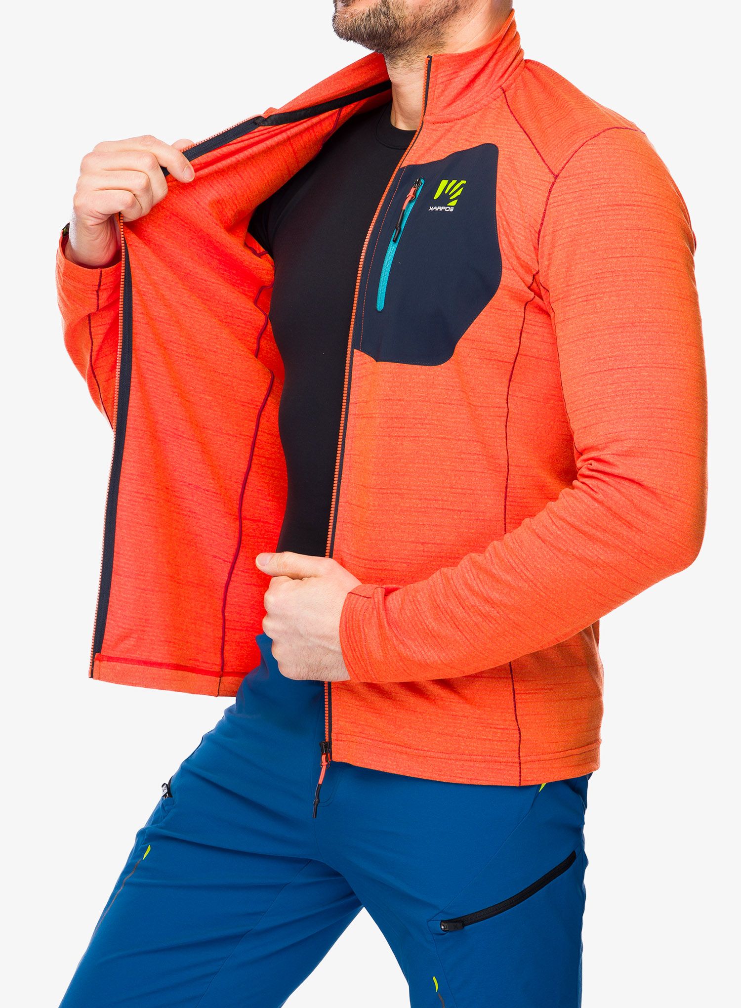 Суичър с цип Karpos Pomedes Fleece - scarlet ibis