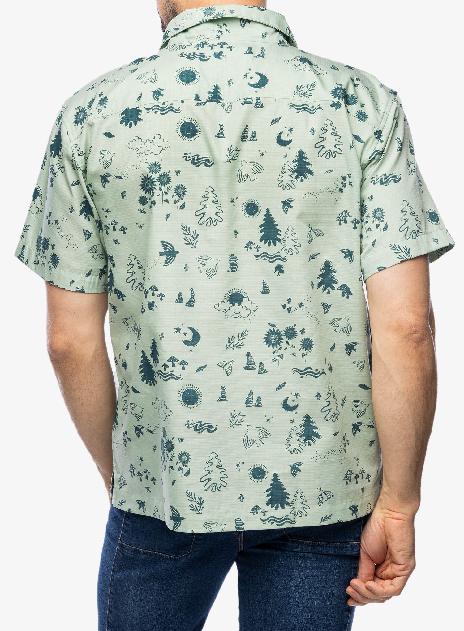 Риза Marmot Muir Camp Novelty S/S - frosty green trail mix