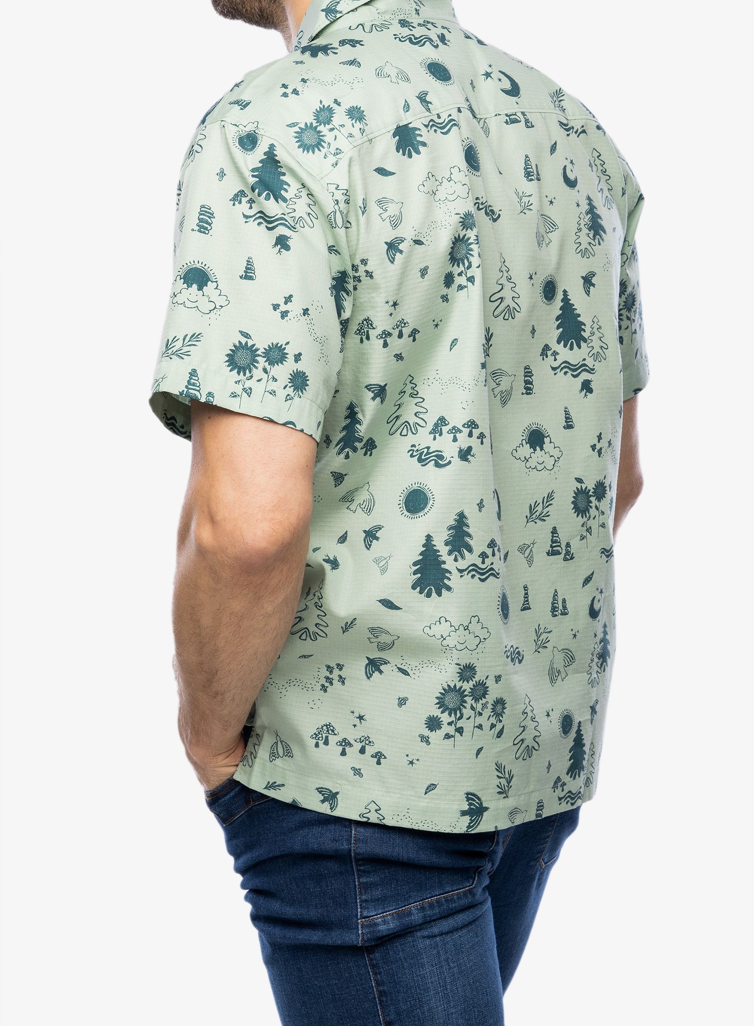 Риза Marmot Muir Camp Novelty S/S - frosty green trail mix