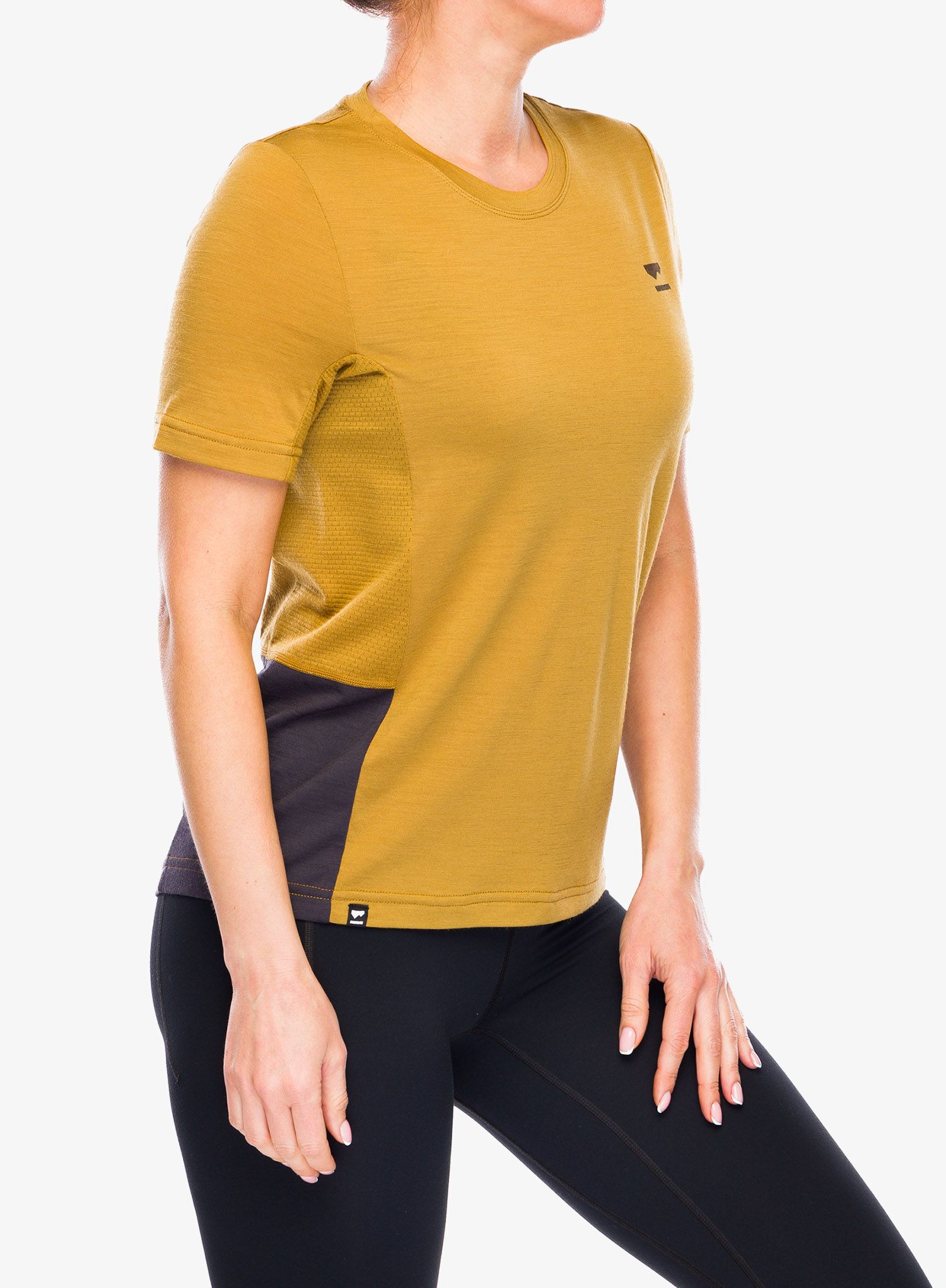 Дамска велосипедна тениска Mons Royale Tarn Merino Shift Tee - shale/cumin