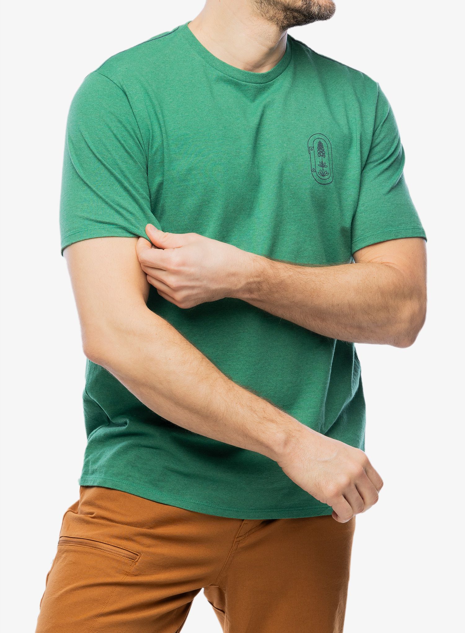 Тениска с щампа Patagonia Clean Climb Trade Responsibili-Tee - clean climb/green