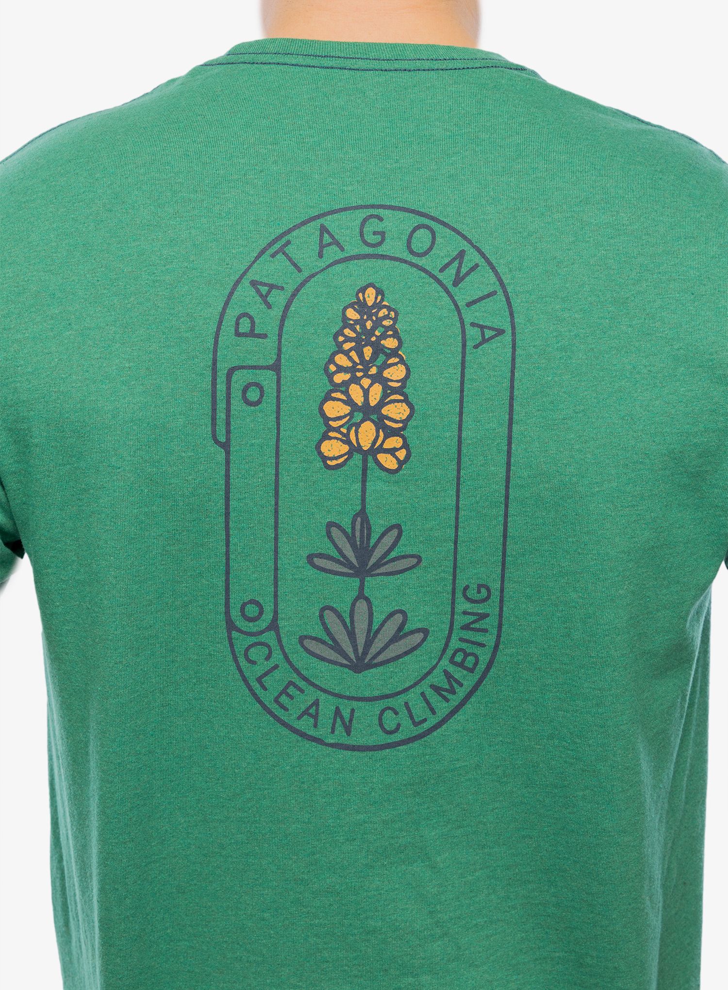 Тениска с щампа Patagonia Clean Climb Trade Responsibili-Tee - clean climb/green