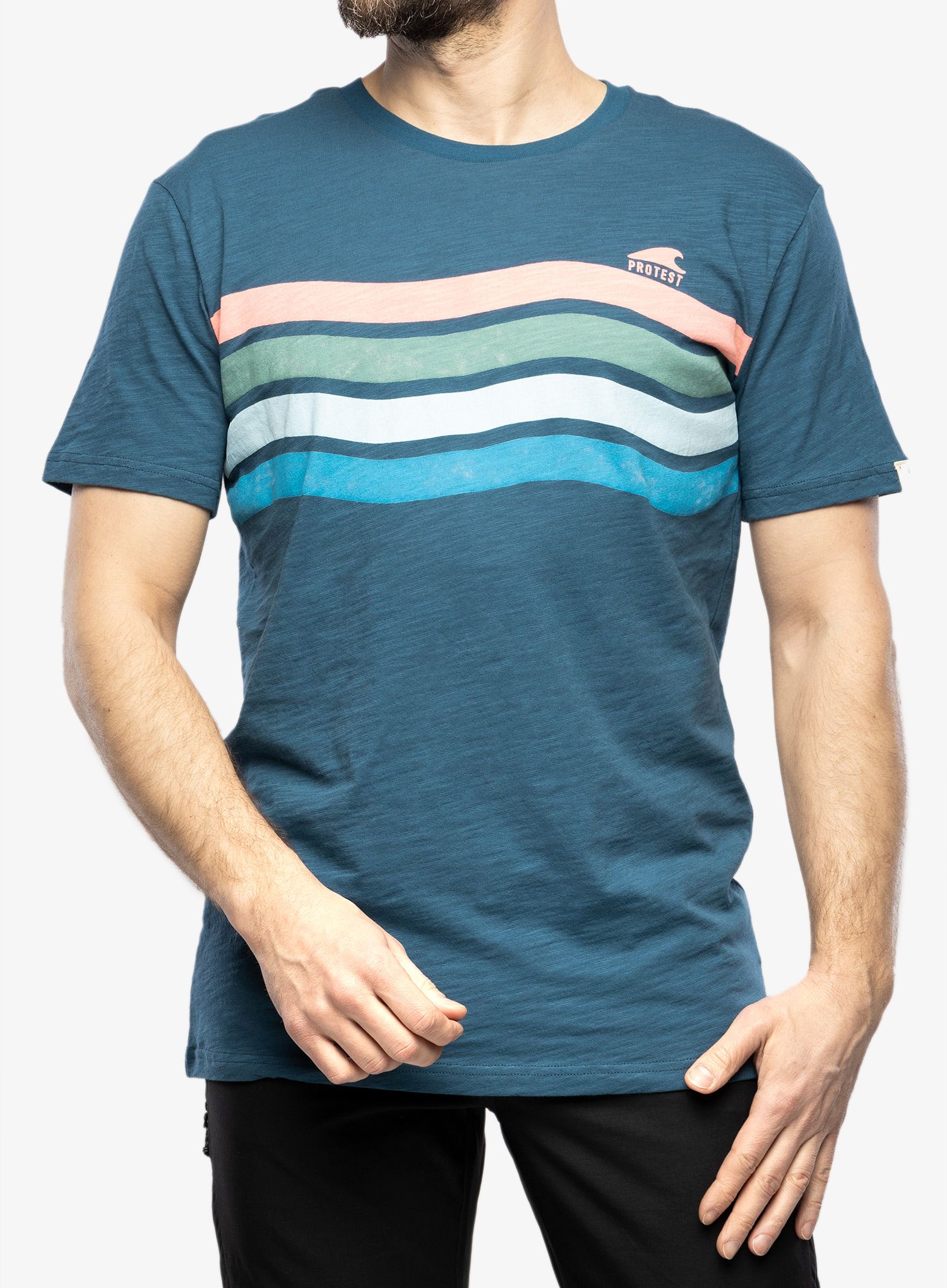 Памучна тениска Protest Prtexmouth T-Shirt - blue