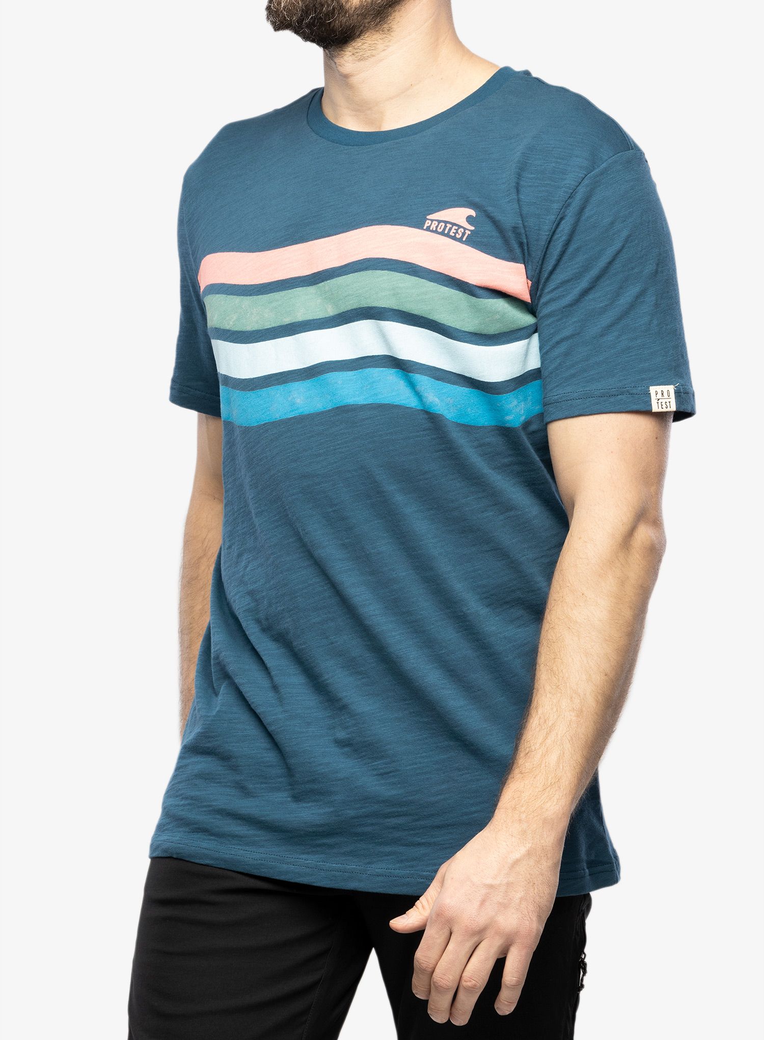Памучна тениска Protest Prtexmouth T-Shirt - blue