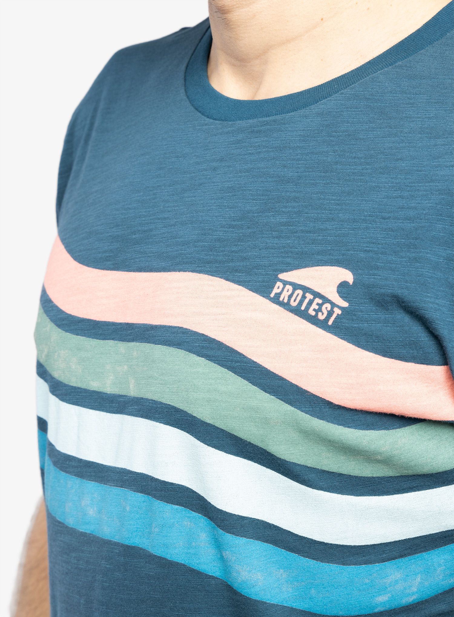 Памучна тениска Protest Prtexmouth T-Shirt - blue