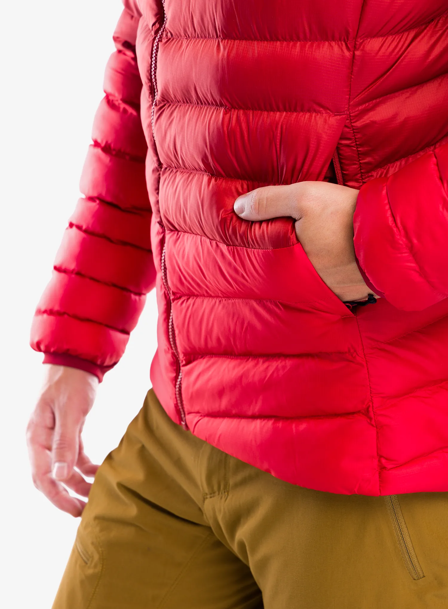 Яке с подплата Rab Cirrus Alpine - tuscan red/dark horizon