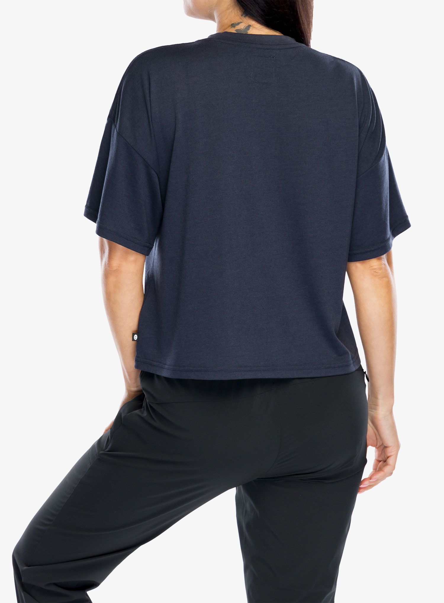 Дамска тениска с щампа Rip Curl RSS Crop Tee - navy