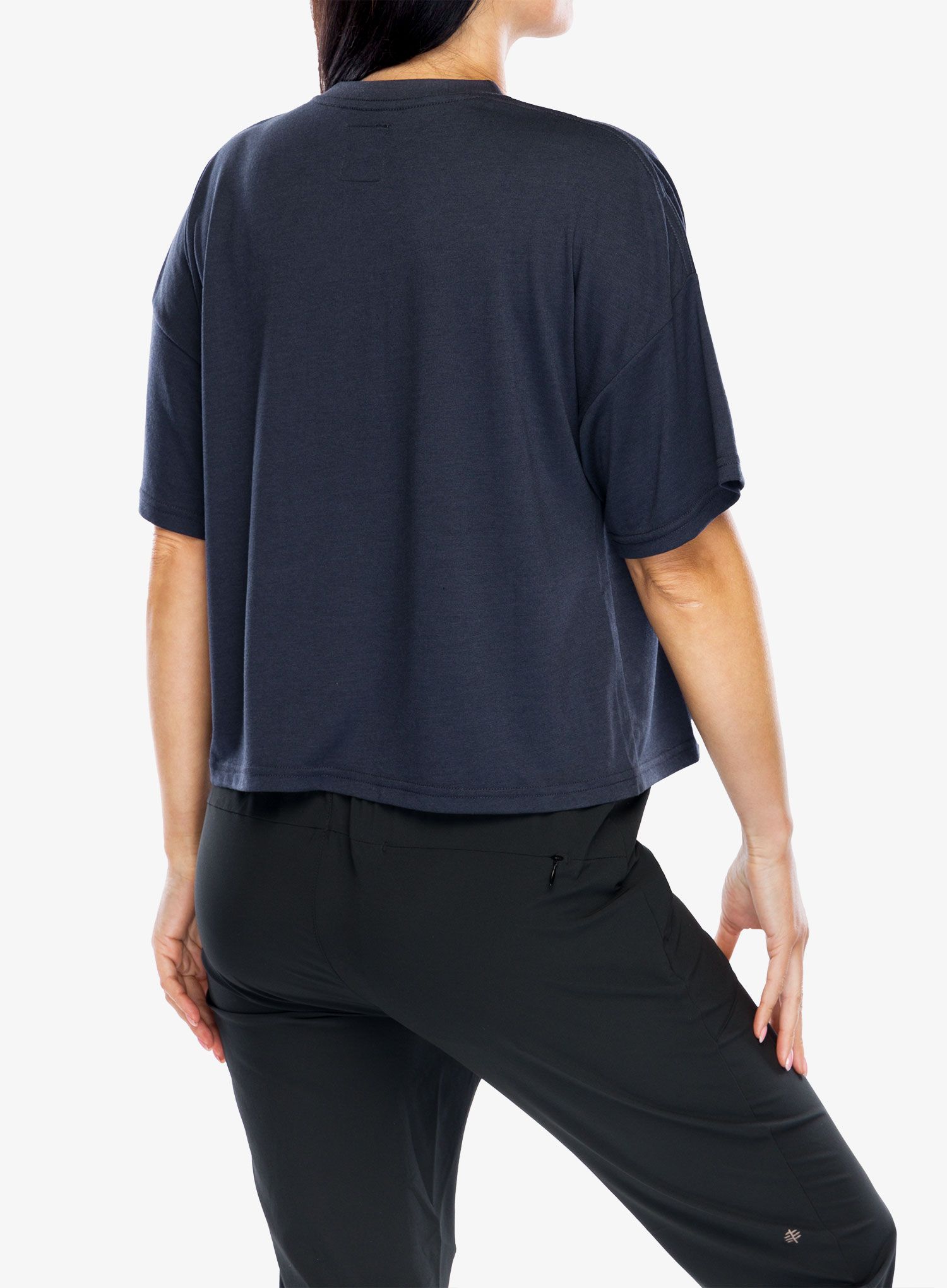 Дамска тениска с щампа Rip Curl RSS Crop Tee - navy