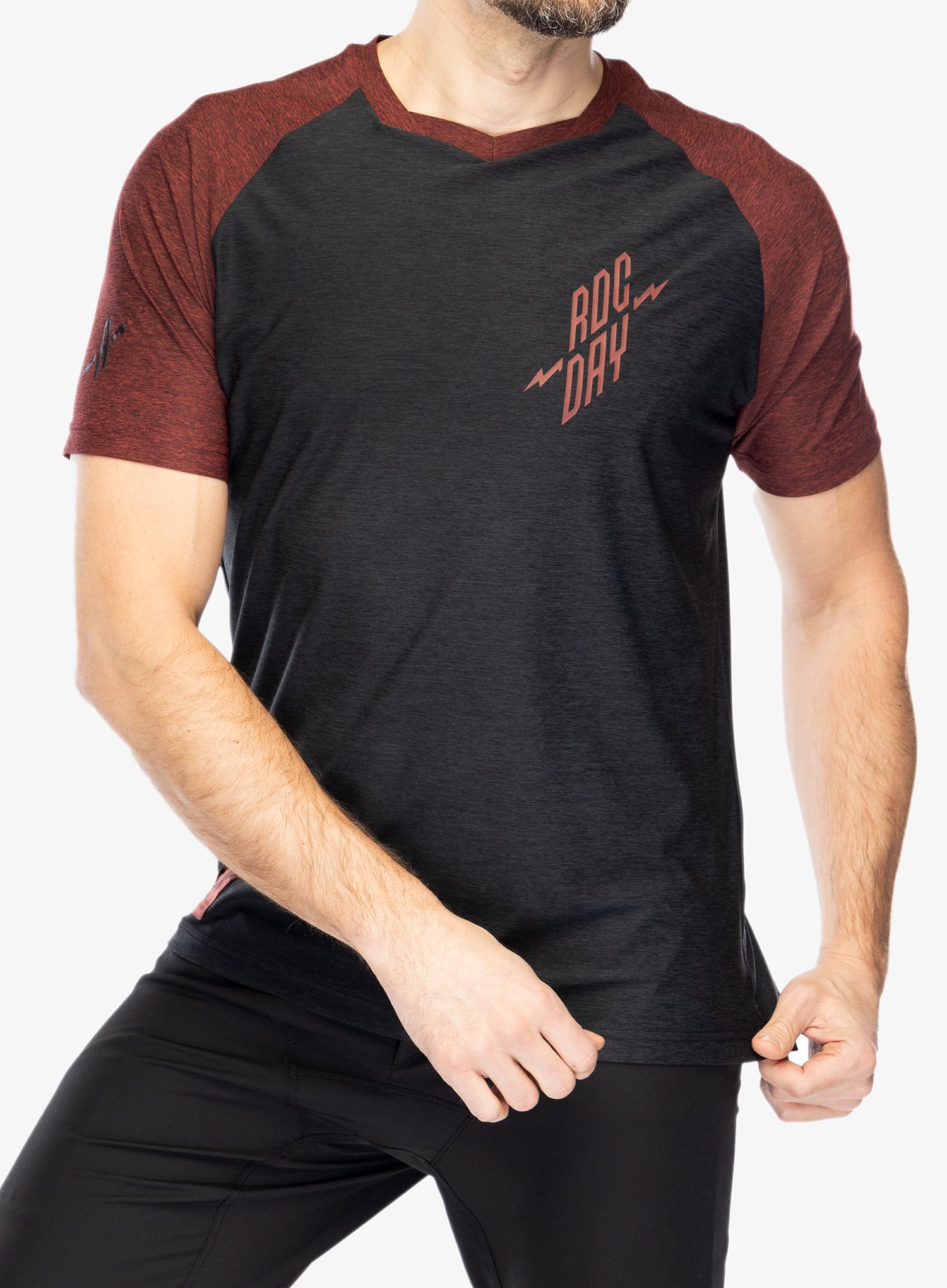 Велосипедна тениска Rocday Stage Short - black/red