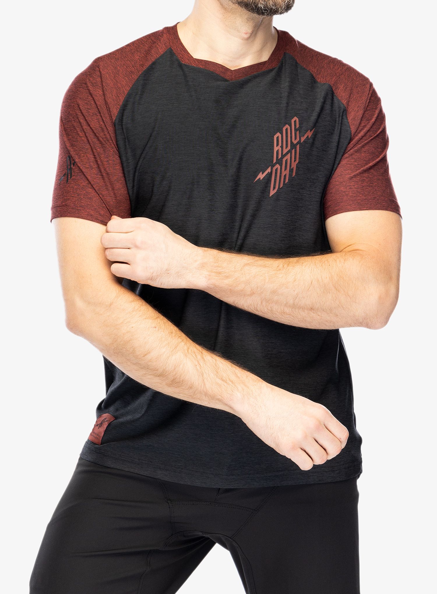Велосипедна тениска Rocday Stage Short - black/red