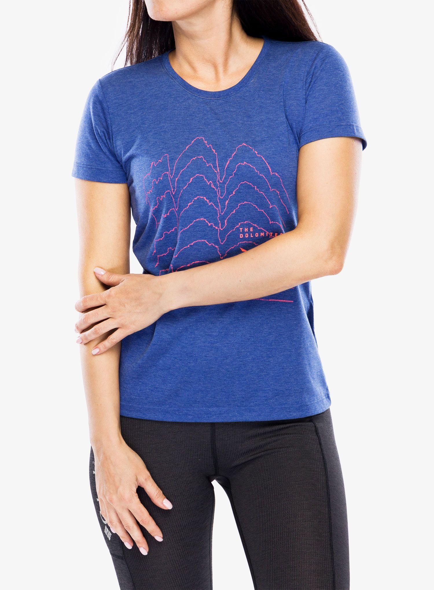 Дамска тениска Salewa Pure Skyline Dry T-shirt - electric melange