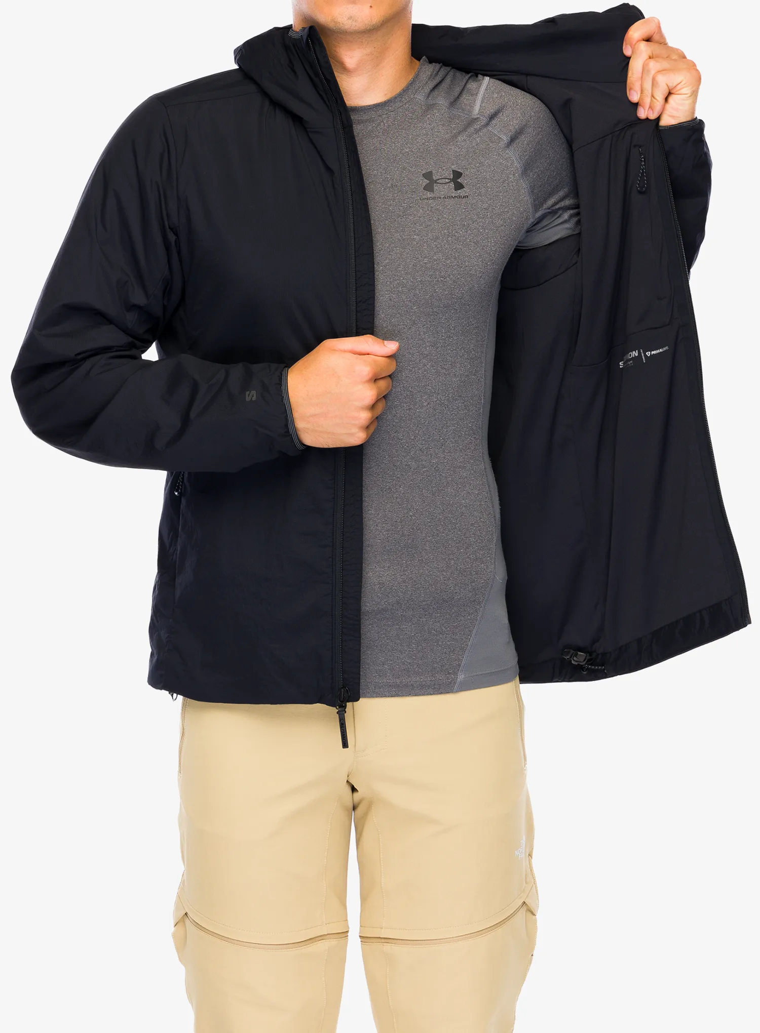 Яке с подплата Salomon Mountain Flex Jacket HD - deep black