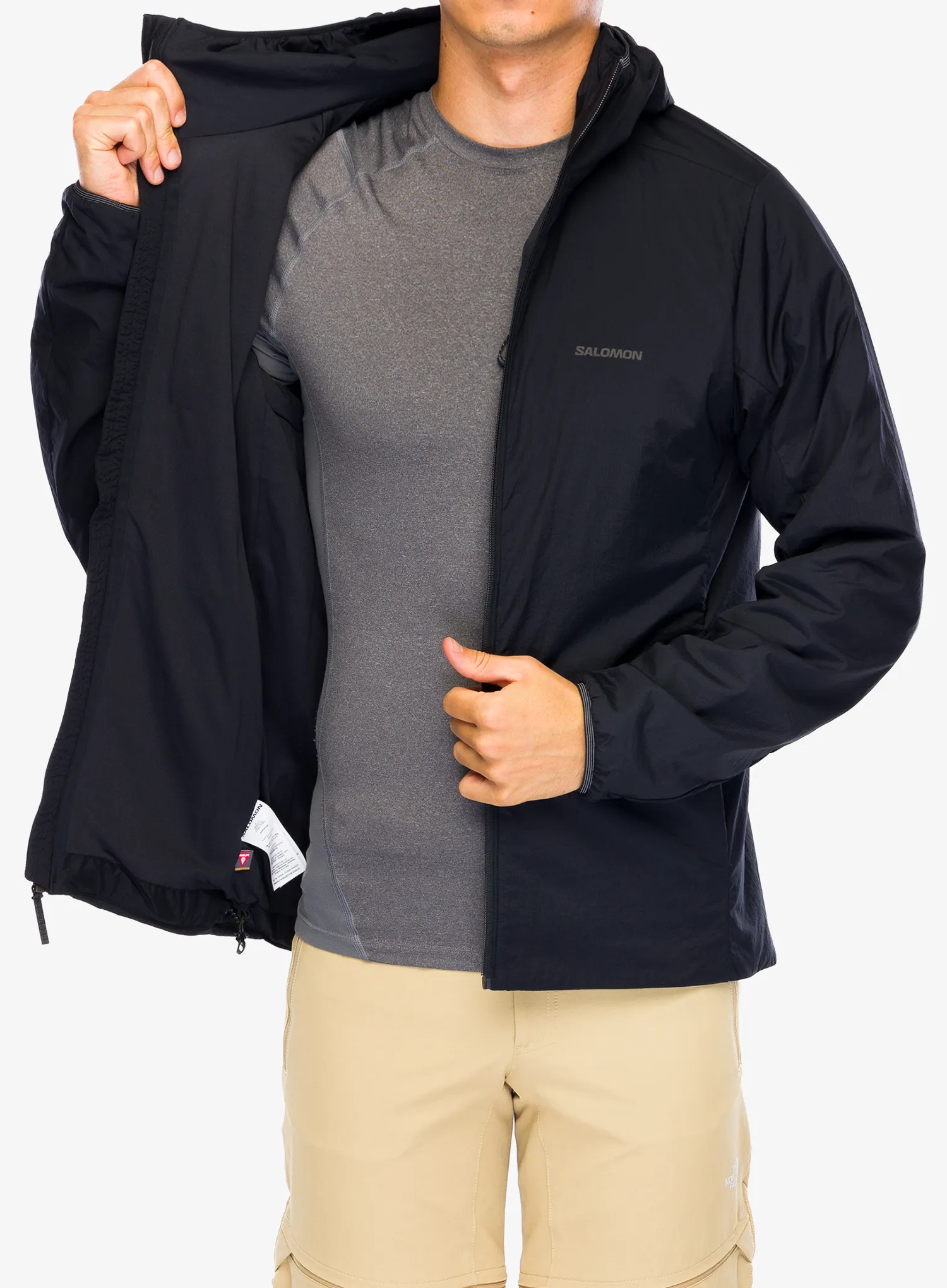 Яке с подплата Salomon Mountain Flex Jacket HD - deep black