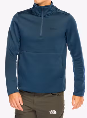 Суичър без качулка Salomon Essential Warm Hz Mid - midnight navy