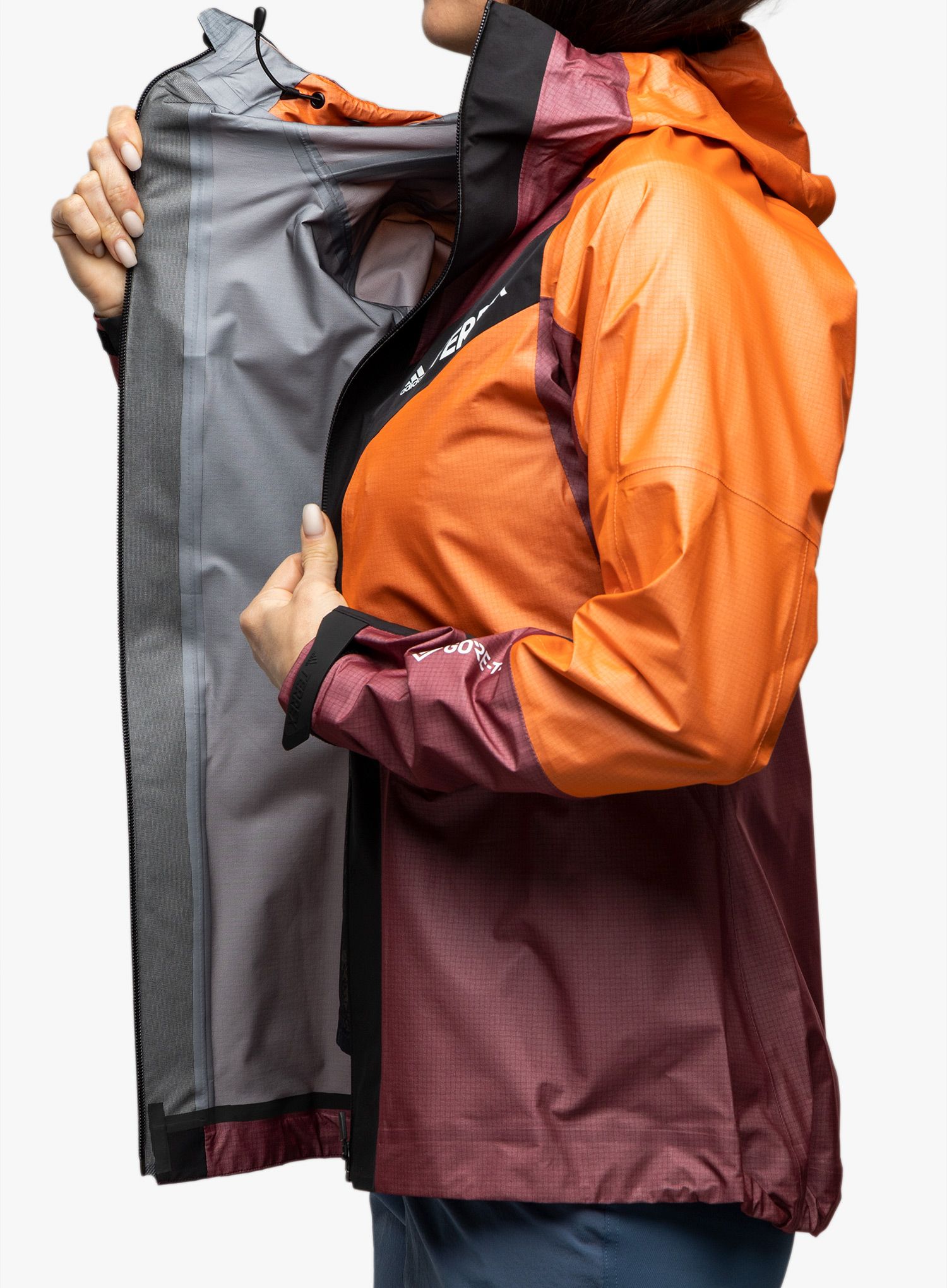 Дамско яке adidas TERREX Techrock Light GORE-TEX Jacket - red/semi impact orange
