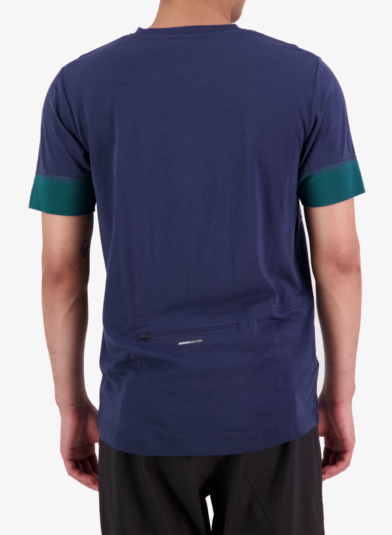 Тениска мерино Mons Royale Cadence T - evergreen/midnight