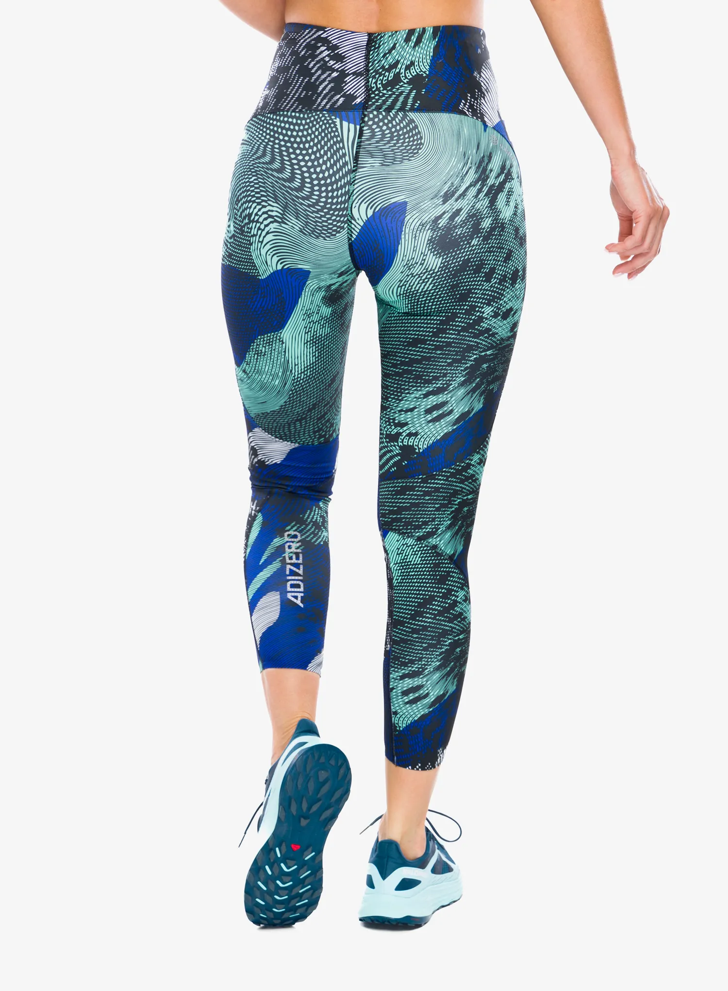 Дамски клин за бягане adidas Adizero All Over Print Tights - black/lucid blue