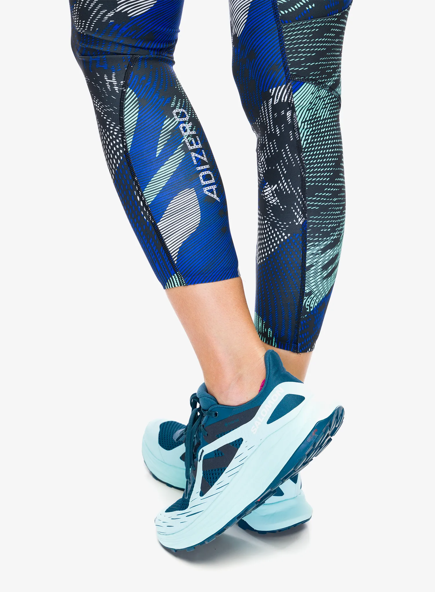 Дамски клин за бягане adidas Adizero All Over Print Tights - black/lucid blue