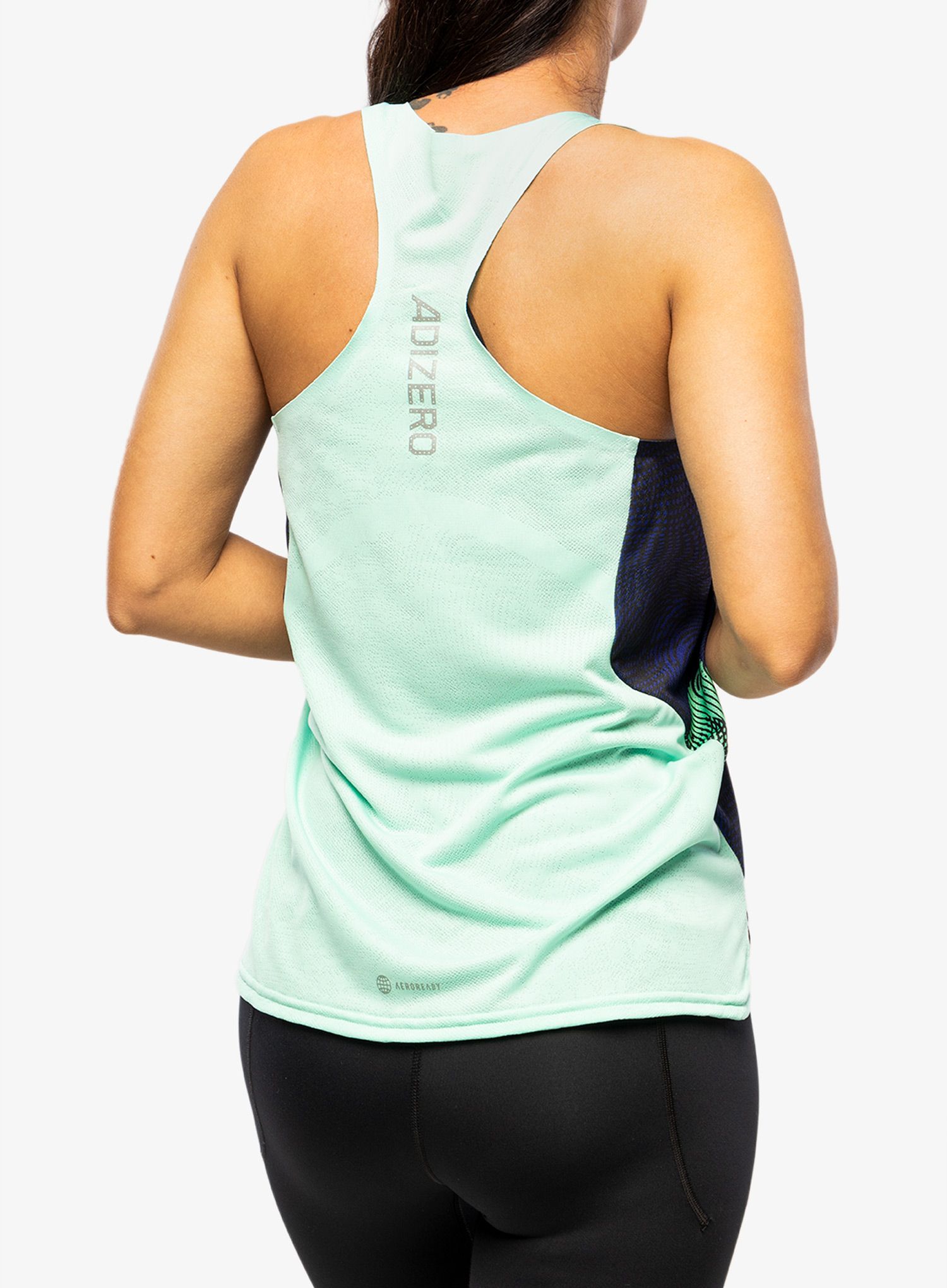 Дамски потник adidas Adizero Tank - black/blue/green