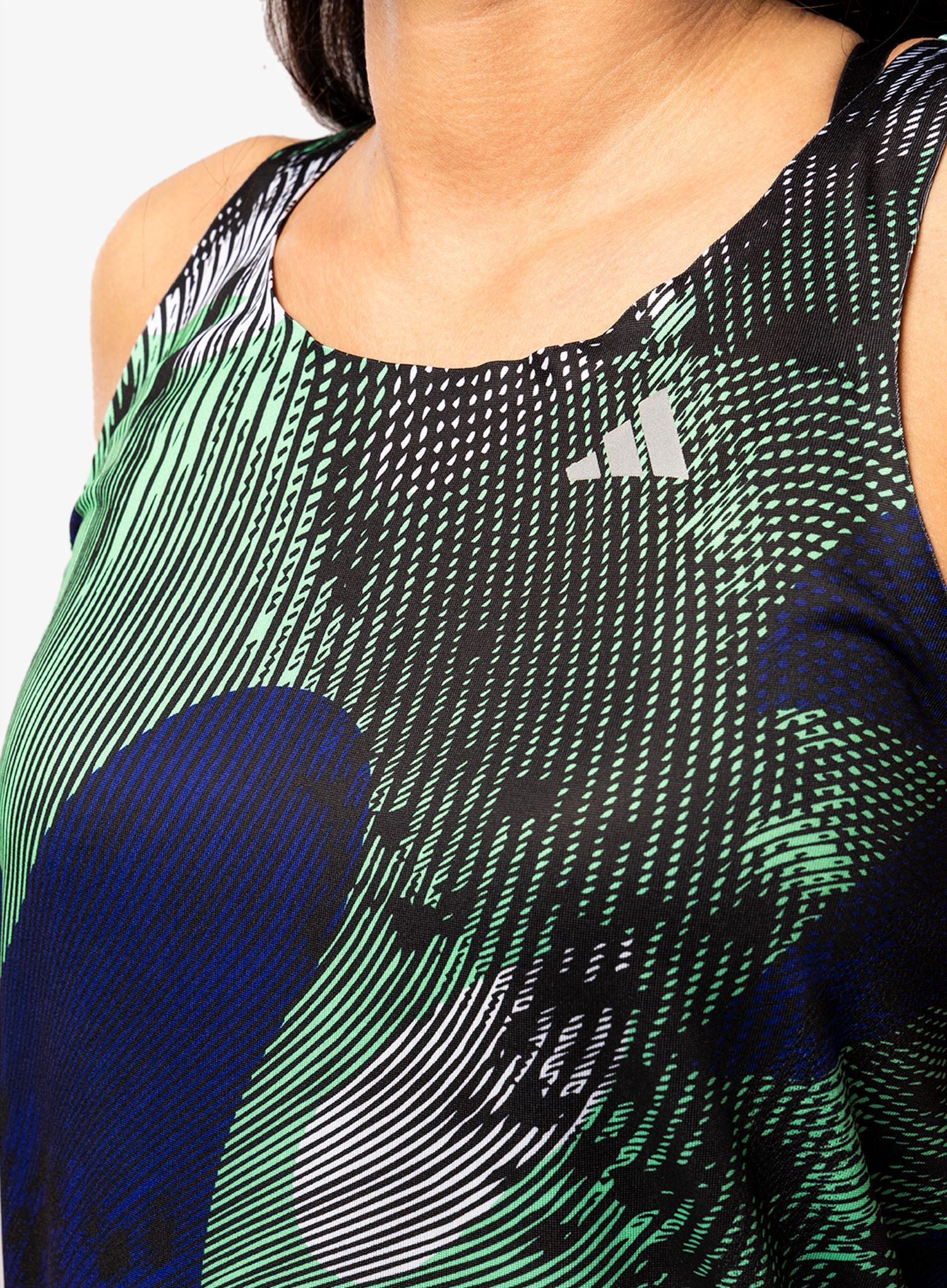 Дамски потник adidas Adizero Tank - black/blue/green