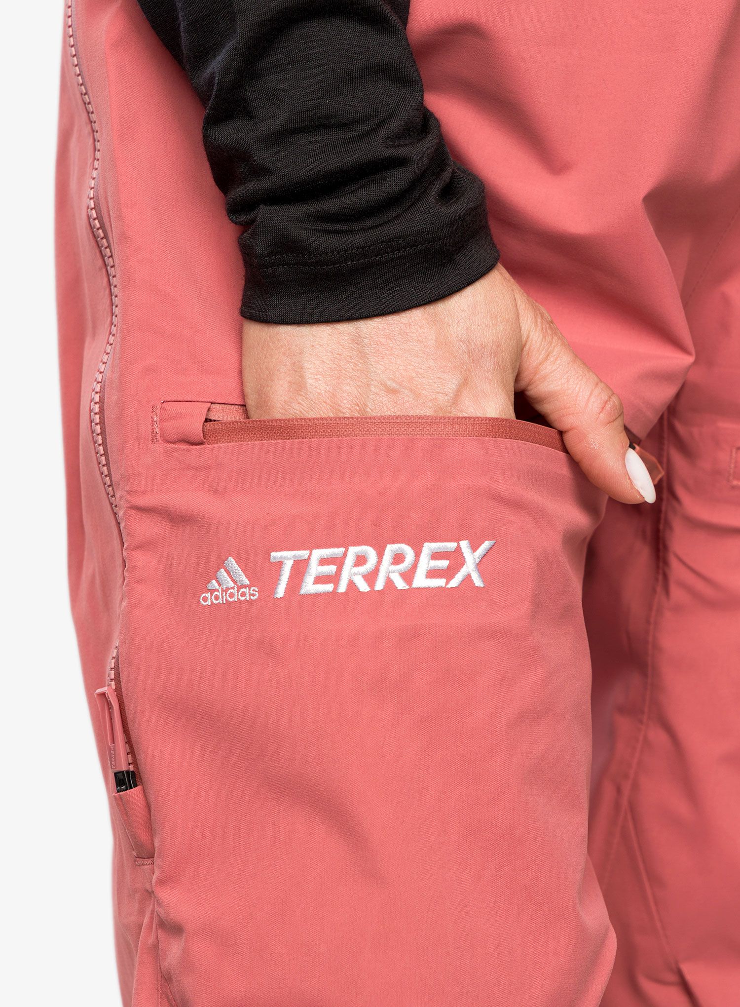 Дамски панталони adidas TERREX 3L GORE-TEX Snow Bib - wonder red