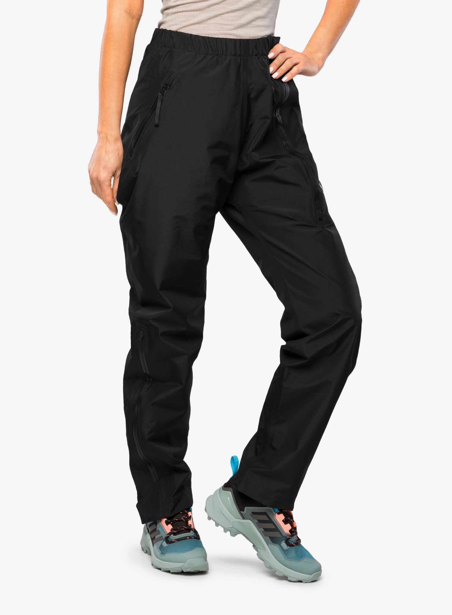Дамски водоустойчиви панталони adidas TERREX GORE-TEX Paclite Rain Pants - black