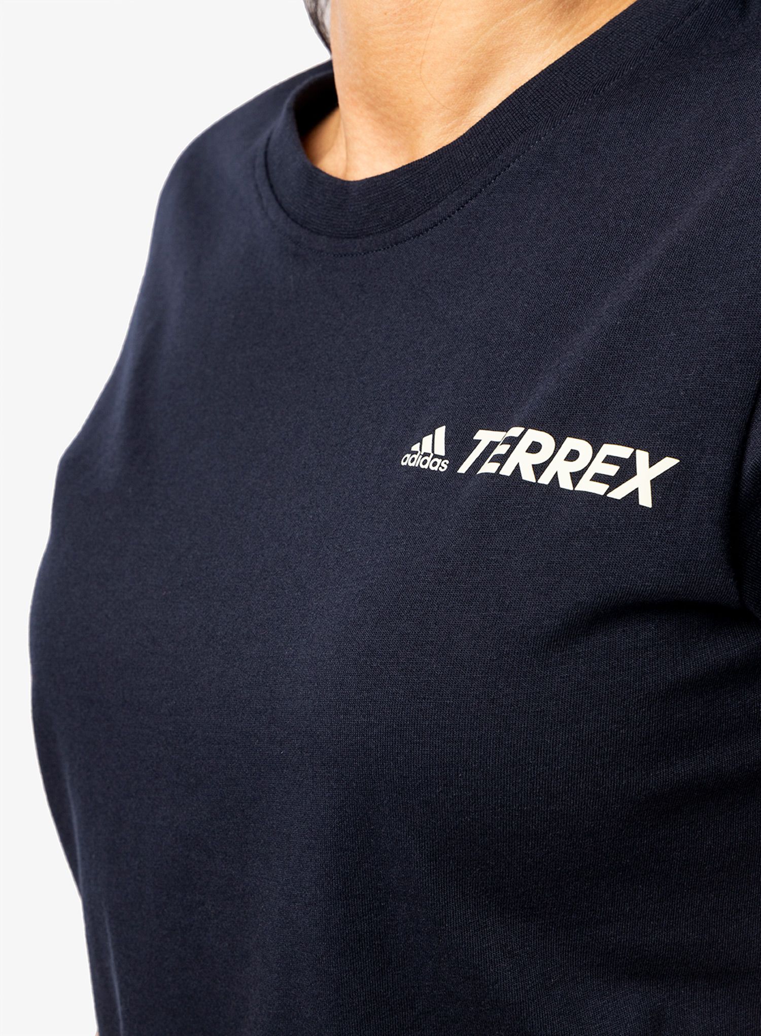 Дамска тениска с щампа adidas TERREX Mountain Fun Graphic Tee - legend ink/linen green
